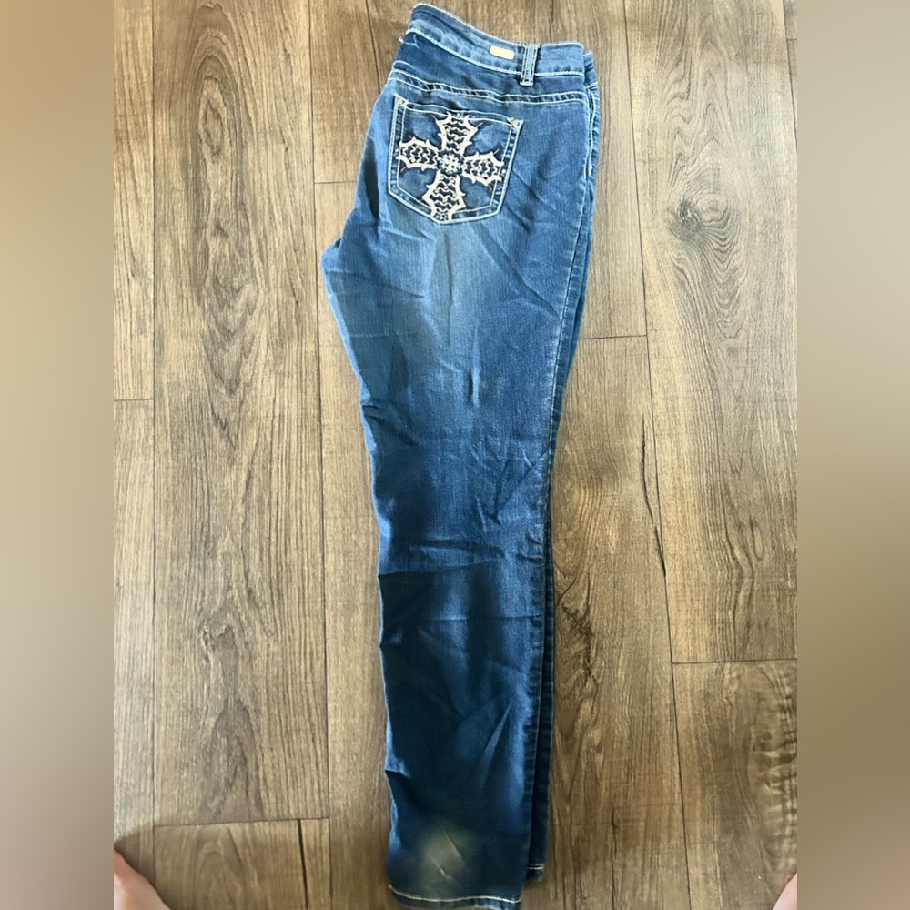 Red camel jeans size 15 skinny leg